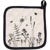 Clayre & Eef FAF45 Potholder 20x20 cm Beige - Negro