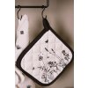 Clayre & Eef FAF45 Potholder 20x20 cm Beige - Negro