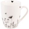 Clayre & Eef FAFMU Taza 12x8x10 cm - 300 ml Taza Beige - Negra