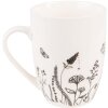 Clayre & Eef FAFMU Taza 12x8x10 cm - 300 ml Taza Beige - Negra
