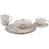 Clayre & Eef FAFMU Taza 12x8x10 cm - 300 ml Taza Beige - Negra