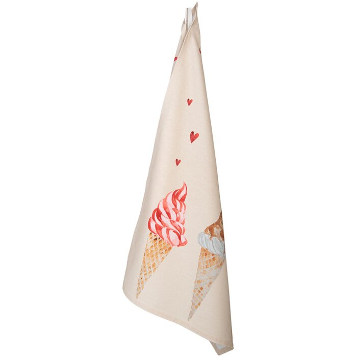 Clayre & Eef FAS42-1 Paño de cocina 50x70 cm Beige - Rosa