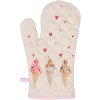 Clayre & Eef FAS44 Guante de Horno 18x30 cm Beige - Rosa