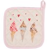 Clayre & Eef FAS45K Potholder Niño 16x16 cm Beige - Rosa