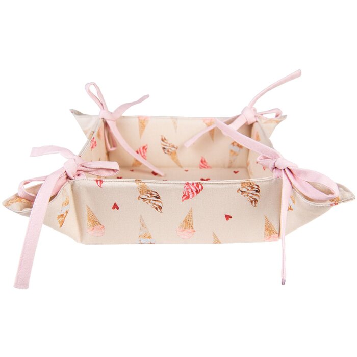 Clayre & Eef FAS47 Panera 35x35x8 cm Beige - Rosa