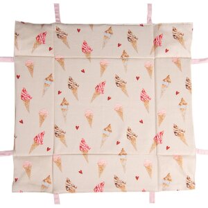 Clayre & Eef FAS47 Panera 35x35x8 cm Beige - Rosa