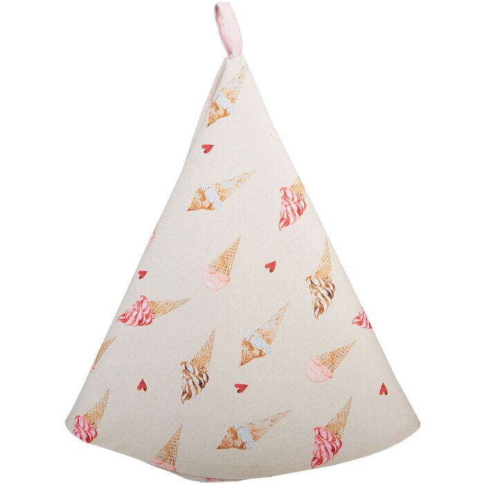 Clayre & Eef FAS48 Paño de cocina Ø 80 cm Beige - Rosa