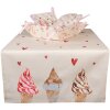Clayre & Eef FAS64 Camino de Mesa 50x140 cm Beige - Rosa