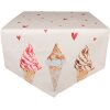 Clayre & Eef FAS65 Camino de Mesa 50x160 cm Beige - Rosa