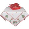 Clayre & Eef HLC01 Mantel 100x100 cm Marrón - Rojo