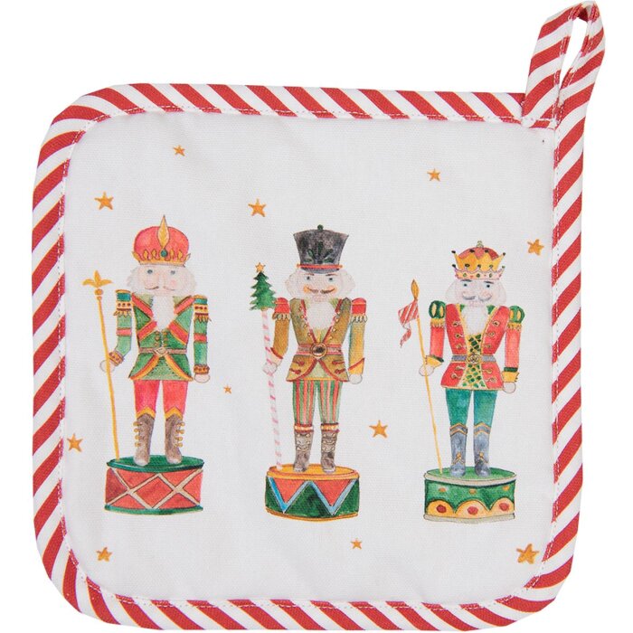 Clayre & Eef HLC45K Potholder Niño 16x16 cm Beige - Verde