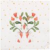 Clayre & Eef HLC73-2 Servilletas de Papel 33x33 cm (20 piezas) Blanco - Rojo