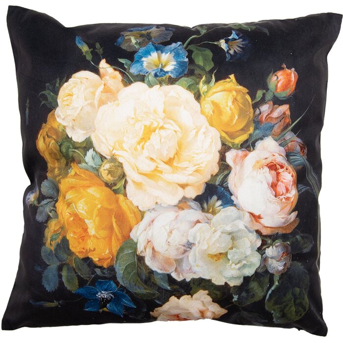 Clayre & Eef KT021.306 Funda de Cojín 45x45 cm Amarillo - Blanco
