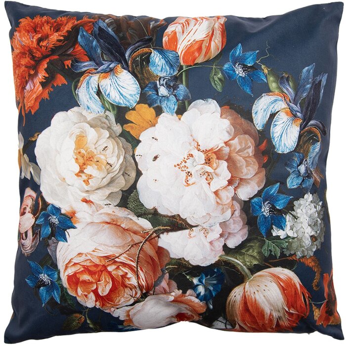 Clayre & Eef KT021.307 Funda de cojín 45x45 cm Azul - Naranja
