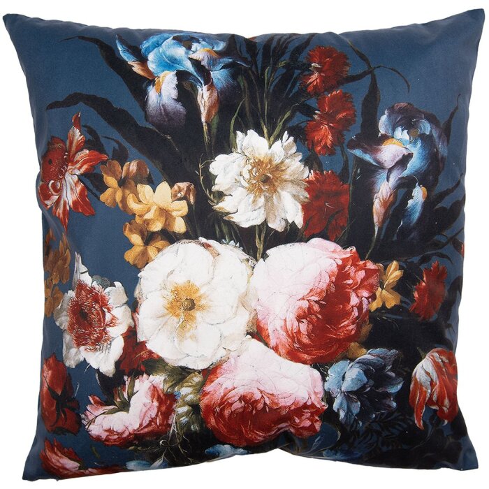 Clayre & Eef KT021.308 Funda de cojín 45x45 cm Azul - Rojo