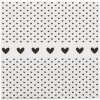 Clayre & Eef LBS73 Servilletas de Papel 33x33 cm (20 piezas) Blanco - Negro