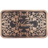 Clayre & Eef MC225 Felpudo 75x45x1 cm Color Cobre - Negro Welcome
