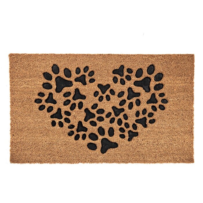 Clayre & Eef MC248 Felpudo 75x45x1 cm Marrón - Negro