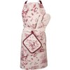 Clayre & Eef PFT41 Delantal 70x85 cm Blanco - Rosa