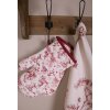 Clayre & Eef PFT44 Guante de horno 18x30 cm Blanco - Rosa