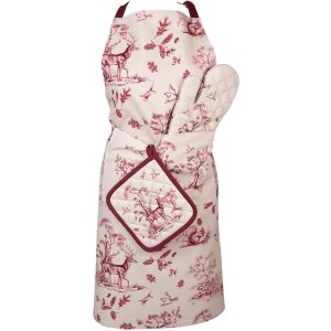 Clayre & Eef PFT45 Potholder 20x20 cm Blanco - Rosa