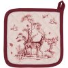 Clayre & Eef PFT45 Potholder 20x20 cm Blanco - Rosa