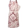 Clayre & Eef PFT45 Potholder 20x20 cm Blanco - Rosa