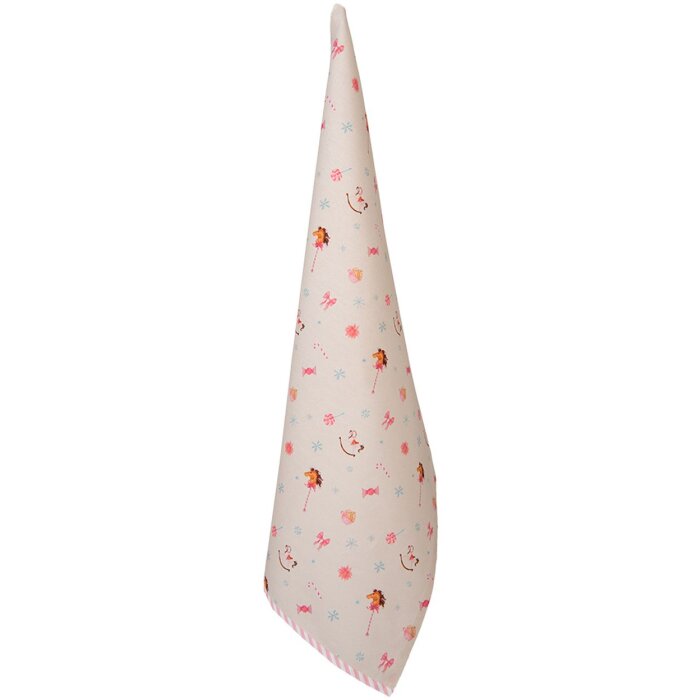 Clayre & Eef PNC42 Paño de cocina 50x70 cm Beige - Rosa