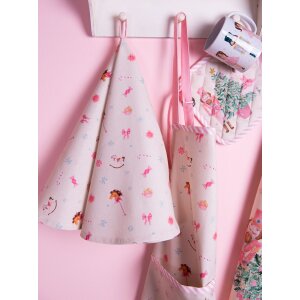 Clayre & Eef PNC48 Paño de cocina Ø 80 cm Beige - Rosa