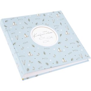Goldbuch Álbum Confirmación Creditis pastel azul 25x25 cm 58 páginas blancas