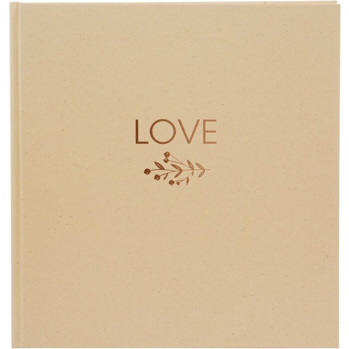 Goldbuch Álbum de boda natureLove marrón 25x25 cm 60 páginas blancas