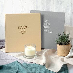 Goldbuch Álbum de boda natureLove marrón 25x25 cm 60 páginas blancas