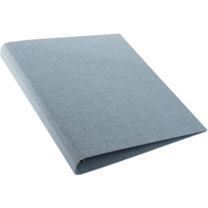 Goldbuch Carpeta de anillas de lino Summertime azul-gris DIN A4