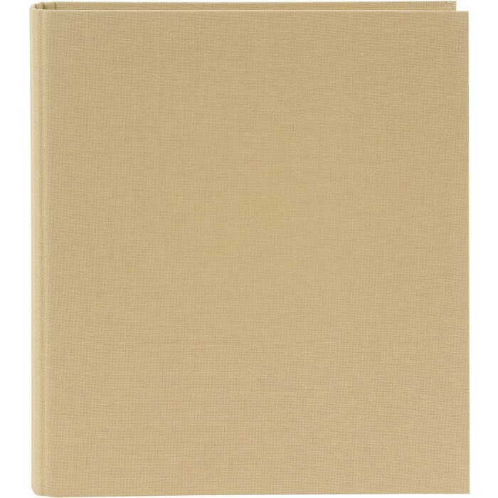 Goldbuch Carpeta de anillas de lino Bella Vista beige Mecanismo de 4 anillas DIN A4