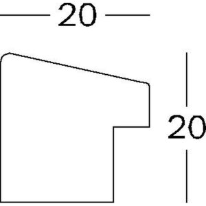 Marco de madera Walther Fiorito 60x80 cm cristal acrílico blanco