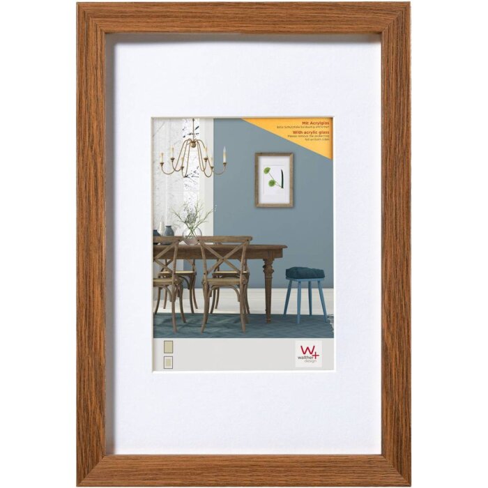 Marco de Madera Walther Fiorito 40x60 cm Roble Oscuro Cristal Acrílico