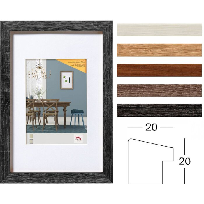 Marco de madera Walther Fiorito 21x29,7 cm a 60x80 cm Cristal acrílico