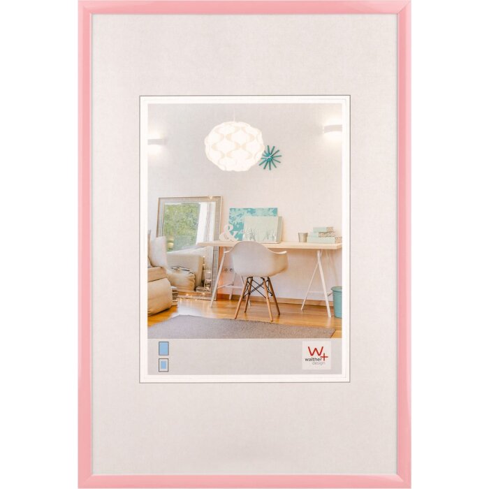 Marco de plástico Walther New Lifestyle 30x40 cm rosa