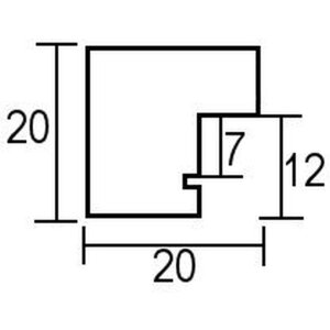 Efecto marco de madera maciza Perfil 33 Formatos especiales y tipos de cristal