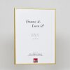 Marco de aluminio efecto Quadro 20x20 cm dorado cristal transparente trasera MDF