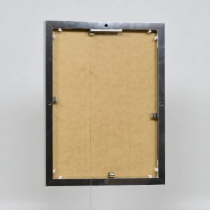 Portarretratos efecto aluminio Quadro 20x20 cm plata alto brillo cristal transparente