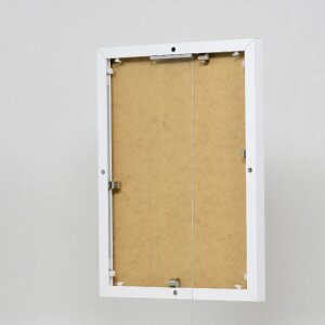 Efecto marco de aluminio Quadro 20x25 cm blanco cristal transparente soporte MDF