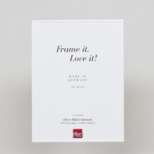 Marco de aluminio efecto Quadro 27x48 cm cristal blanco transparente trasera MDF