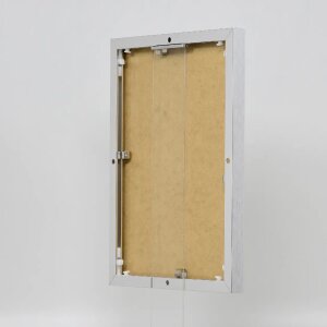 Portarretratos efecto aluminio Quadro 30x30 cm plata alto brillo