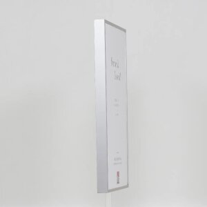 Efecto marco de aluminio Quadro 45x80 cm plata cristal transparente