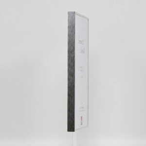 Portarretratos efecto aluminio Quadro 45x80 cm plata alto brillo cristal transparente