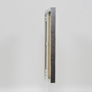 Portarretratos efecto aluminio Quadro 45x80 cm plata alto brillo cristal transparente
