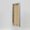 Portarretratos efecto aluminio Quadro 45x80 cm plata alto brillo cristal transparente