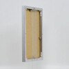 Portarretratos efecto aluminio Quadro 45x80 cm plata alto brillo cristal transparente