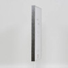 Portarretratos efecto aluminio Quadro 45x80 cm plata alto brillo cristal transparente
